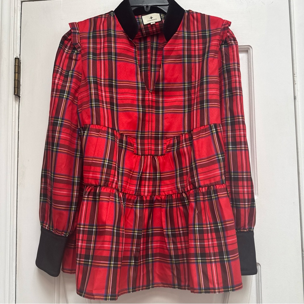 Tuckernuck Red Plaid Tunic Top‎